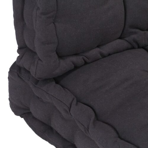 Pallet Floor Cushions 2pcs Cotton Black - Image 9