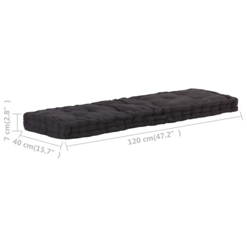 Pallet Floor Cushions 2pcs Cotton Black - Image 11