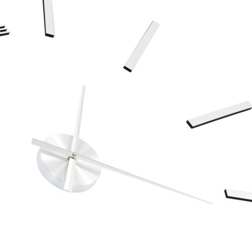 3D Wall Clockmodern Design 100cm XXL Silver - Image 5