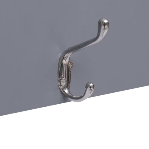 Wall Mounted Coat Rack WELCOME Grey 74x29.5cm - Image 4