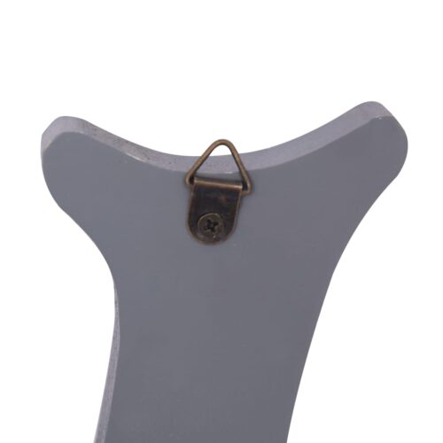 Wall Mounted Coat Rack WELCOME Grey 74x29.5cm - Image 5