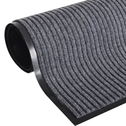 PVC Door Mat Home Welcome Front Door Floor Carpet Rug Cover Dark Grey 90x120cm - Image 2