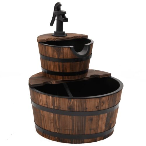 Water Fountain with Pump 44.5x44.5x58cm Solid Wood Fir - Image 2