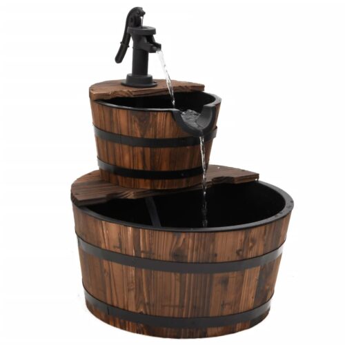 Water Fountain with Pump 44.5x44.5x58cm Solid Wood Fir - Image 3