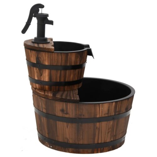 Water Fountain with Pump 44.5x44.5x58cm Solid Wood Fir - Image 5