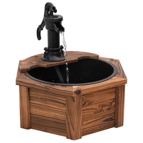 Water Fountain with Pump 57x57x53cm Solid Wood Fir
