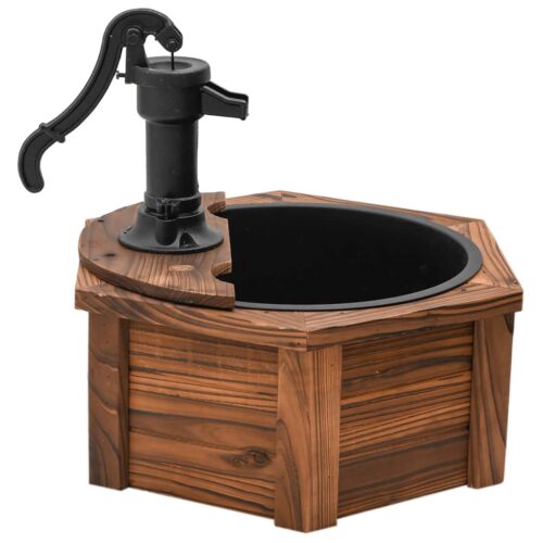 Water Fountain with Pump 57x57x53cm Solid Wood Fir - Image 5