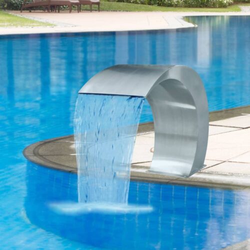 Garden Waterfall Pool Fountain Stainless Steel 45x30x60cm