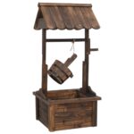 Wishing Well Fountain with Pump 57x50x112cm Solid Wood Fir