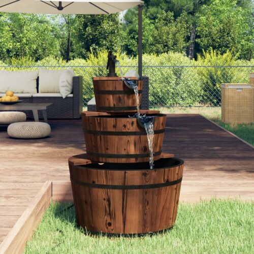 Water Fountain with Pump 60x60x94cm Solid Wood Fir - Image 2