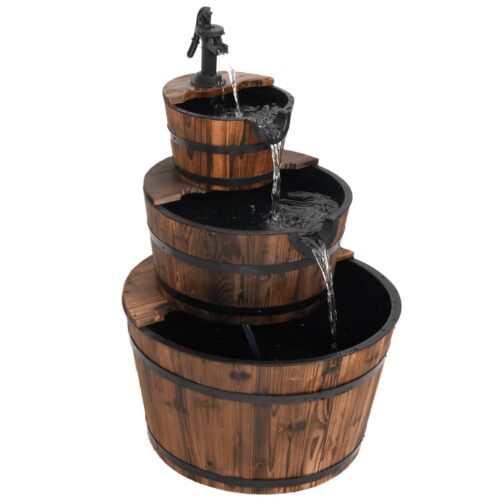 Water Fountain with Pump 60x60x94cm Solid Wood Fir - Image 4