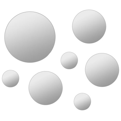 7-Piece Wallmirror Set Round Glass