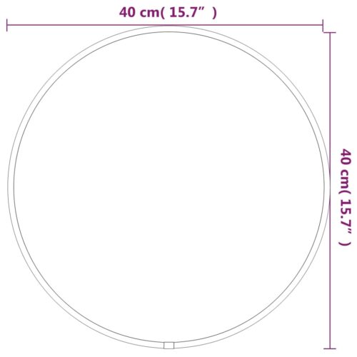 Wall Mirror Black 40cm Round - Image 6