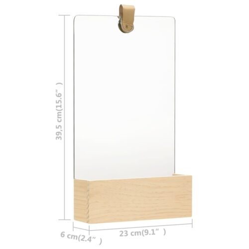 Wallmirror Solid Pinewood 23x39.5cm - Image 7