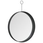 Hangingmirror with Hook Black 30cm