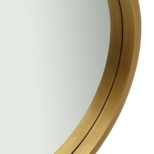 Wall Mirror with Strap 50cm Gold - Image 3