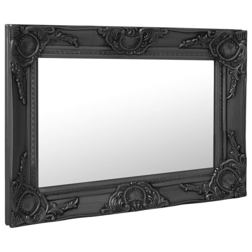 Wall Mirror Baroque Style 60x40cm Black Living Dining Room Hallway Accent Decor - Image 2