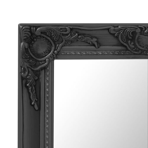 Wall Mirror Baroque Style 60x40cm Black Living Dining Room Hallway Accent Decor - Image 4