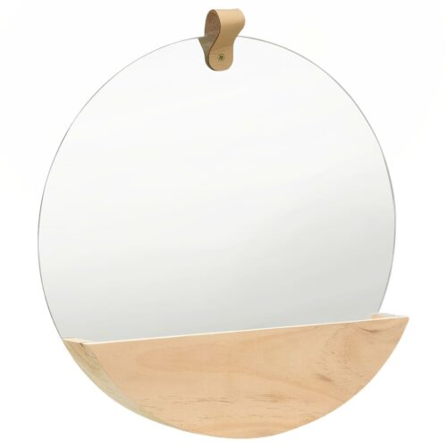 Wall Mirror Solid Pinewood 35cm - Image 2