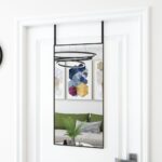 Door Mirror Black 40x80cm Glass Aluminium