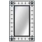 Wall Mirror Rectangular 50x80cm Black