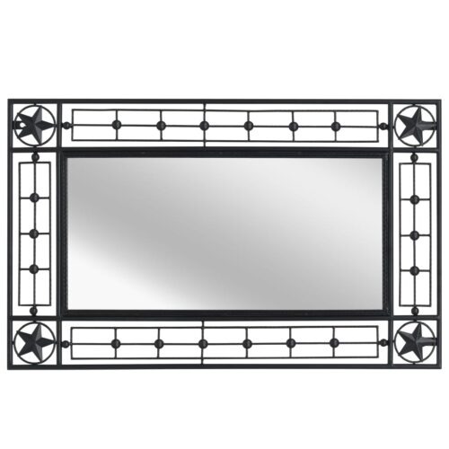 Wall Mirror Rectangular 50x80cm Black - Image 3