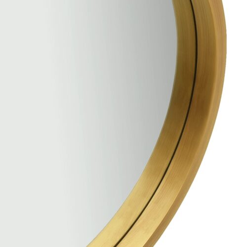 Wall Mirror with Strap 60cm Gold - Image 4