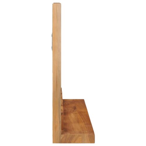 Wall Mirror with Shelf 60x12x40cm Solid Teak Wood - Image 3