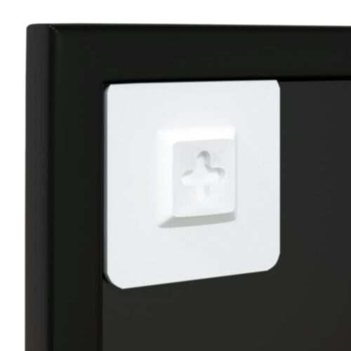 Wall Mirror Black 80x60cm Metal - Image 7