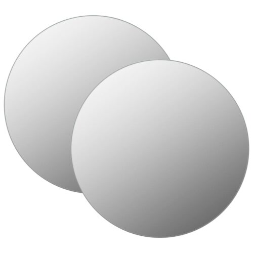 Wall Mirrors 2pcs 70cm Round Glass