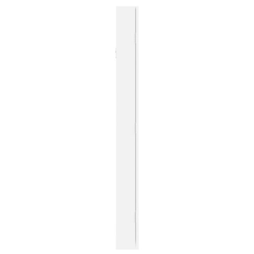 Mirror Jewellery Cabinet Wall Mounted White 37.5x10x106cm - Image 6