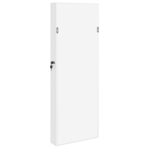 Mirror Jewellery Cabinet Wall Mounted White 37.5x10x106cm - Image 7