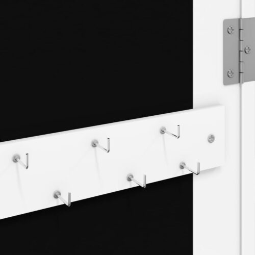 Mirror Jewellery Cabinet Wall Mounted White 37.5x10x106cm - Image 8
