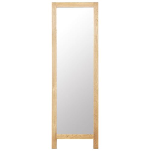 Freestanding Mirror 48x46.5x150cm Solid Oak Wood - Image 2