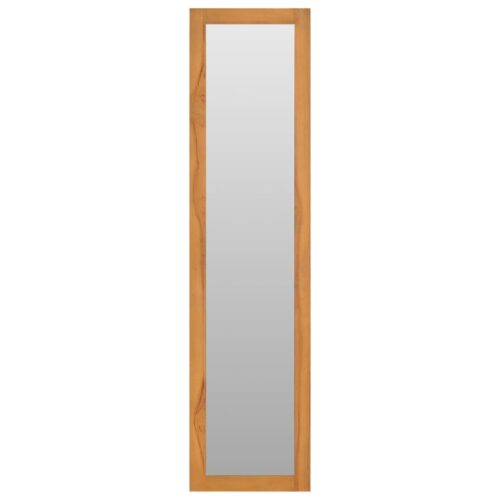 Wall Mirror with Shelves 30x30x120cm Solid Teak Wood - Image 2
