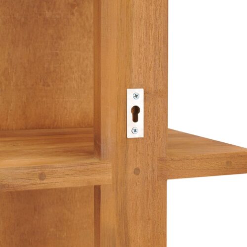 Wall Mirror with Shelves 30x30x120cm Solid Teak Wood - Image 5