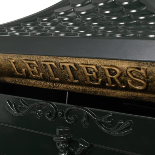 Pedestal Letterbox Aluminium Vintage Style Rustproof Green - Image 5