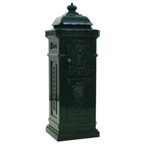 Pillar Letterbox Aluminium Vintage Style Rustproof Green - Image 7