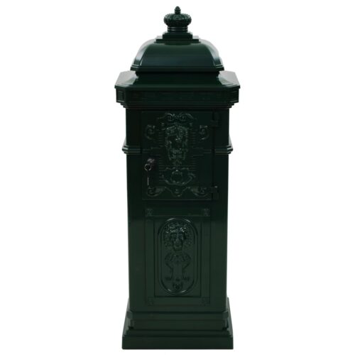 Pillar Letterbox Aluminium Vintage Style Rustproof Green - Image 8