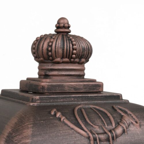 Pillar Letterbox Aluminium Vintage Style Rustproof Bronze - Image 10