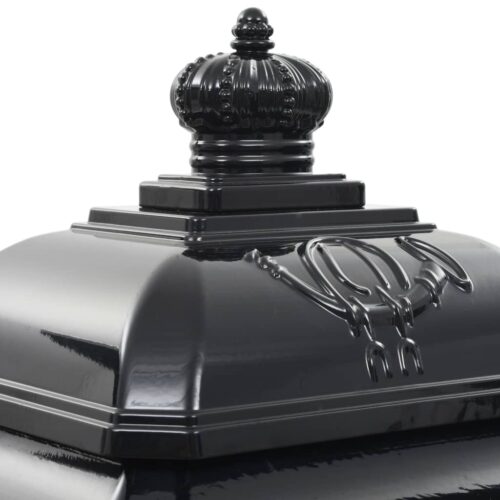 Pillar Letterbox Aluminium Vintage Style Rustproof Black - Image 12