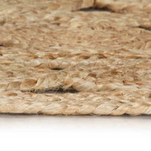 Handmade Rug Braided Jute 90cm - Image 3
