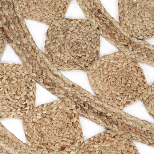 Handmade Rug Braided Jute 90cm - Image 4