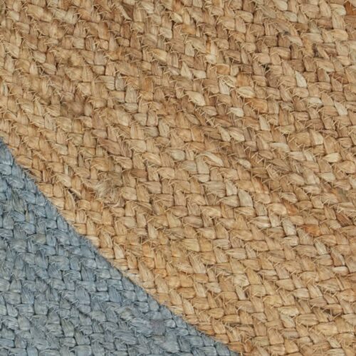 Handmade Rug Jute with Olive Green Border 120cm - Image 4