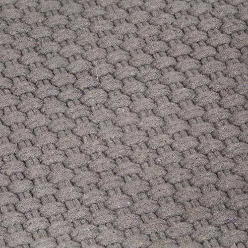 Rug Rectangular Grey 120x180cm Cotton - Image 5