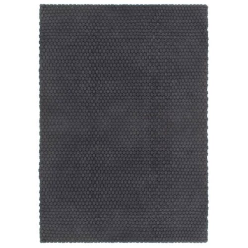 Rug Rectangular Anthracite 160x230cm Cotton
