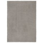 Rug Rectangular Grey 160x230cm Cotton