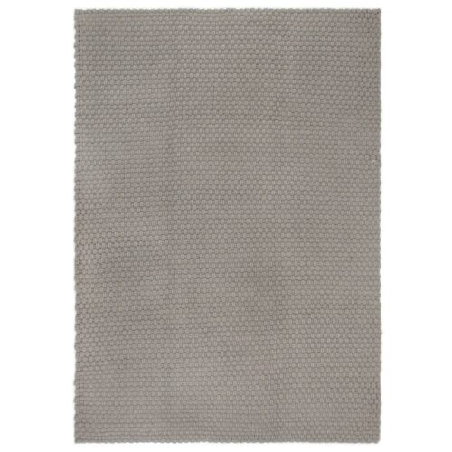 Rug Rectangular Grey 160x230cm Cotton
