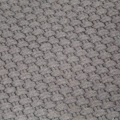Rug Rectangular Grey 160x230cm Cotton - Image 5