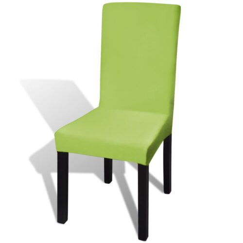 4pcs Dining Chair Cover Protective Slipcover Straight Stretchable Green - Image 2
